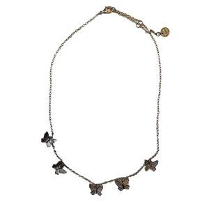 Pura Vida Silver Butterfly Charm Chain Choker Necklace Dainty Boho Jewelry